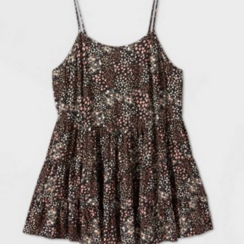 Women's Floral Print Sleeveless Dropwaist Dress